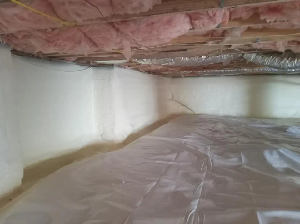 Crawl space encapsulation with closed-cell spray foam for Attic Insulation in Ramsey